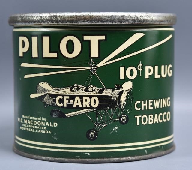 Pilot Chewing Tobacco Tin Shackleton S Real Estate Auction Co