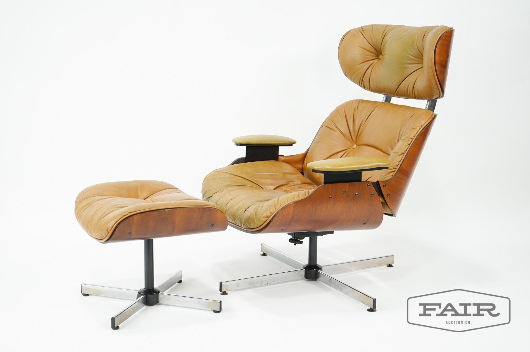 Frank Doerner Eames Style Lounge Chair And Ottoman Fair Auction Company Llc