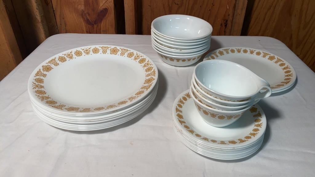 Corelle Butterfly Gold Dishes Harmeyer Auction Appraisal Co