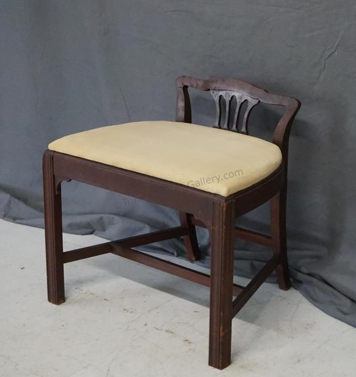 Vintage ca.1940's Mahogany Vanity Chair | Asset Marketing Pros-Trinity