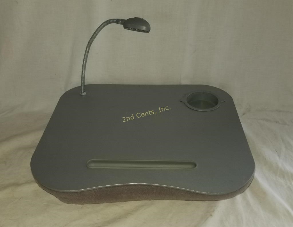 Padded Lap Desk W Light Cup Holder 2nd Cents Inc