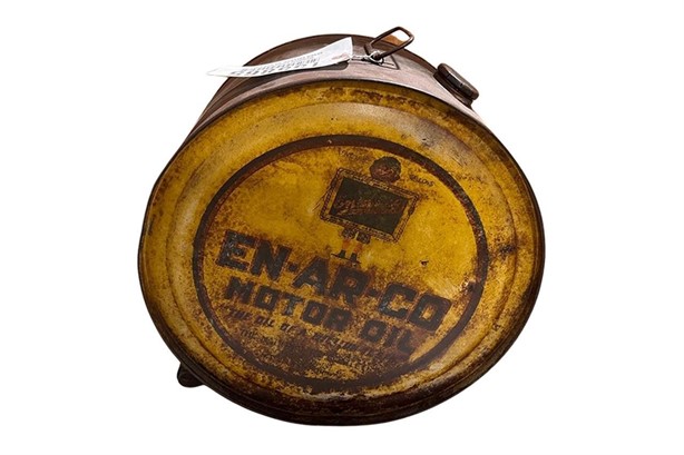 EN-AR-CO 5 GALLON ROCKER MOTOR OIL CAN Used Gas / Oil Collectibles auction results