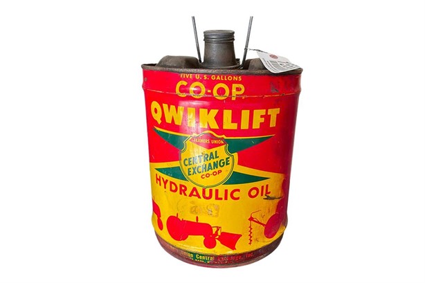 CO-OP QUICKLIFT 5 GALLON HYDRAULIC OIL CAN Used Gas / Oil Collectibles auction results