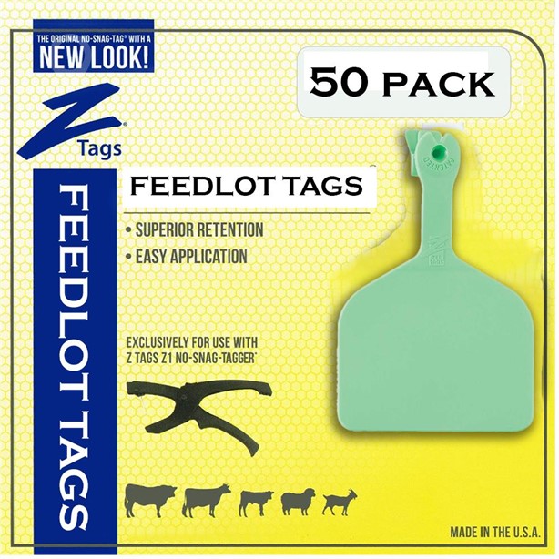 DATAMARS Z1 FEEDLOT TAG GREEN BLANK 50PK New Other for sale