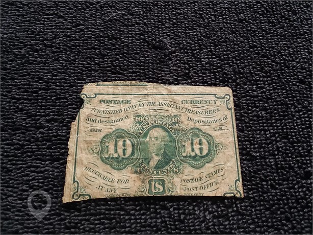 1862 1ST ISSUE POSTAGE CURR. W/MONOGRAM 10 CENT FR#1242 Used U.S. Currency Coins / Currency auction results