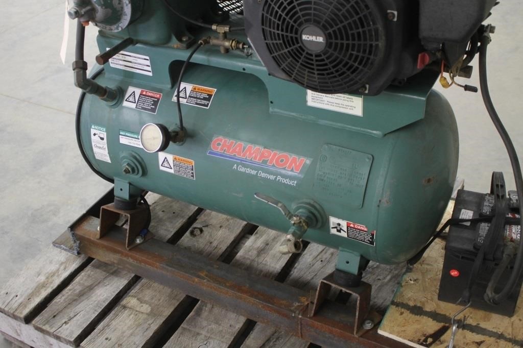 Champion 30 Gallon Air Compressor With Gas Engine Spencer Sales