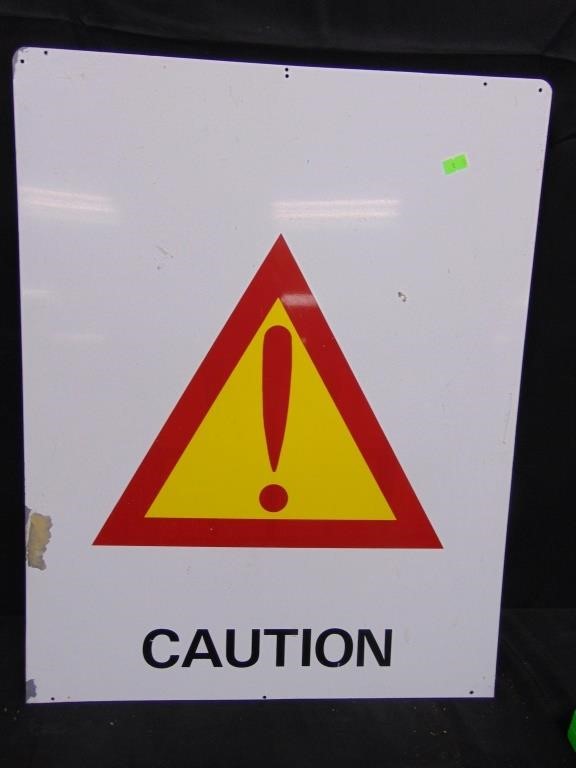 METAL SIGN - CAUTION | Chemong Auction Group