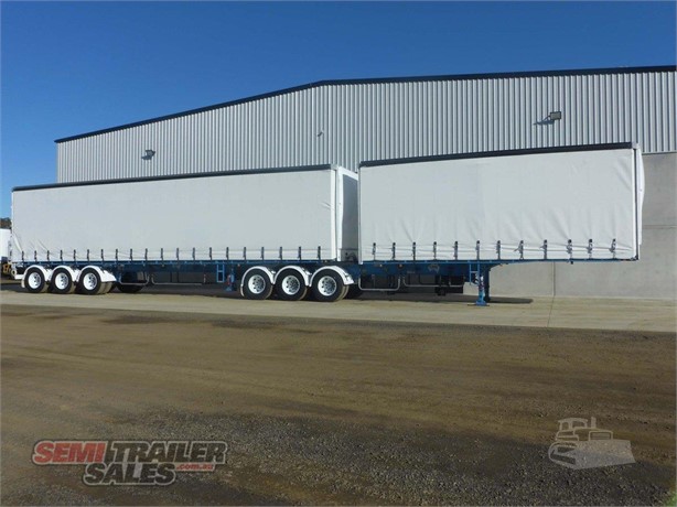 2007 CIMC 34 PALLET CURTAINSIDER B DOUBLE SET - RENTAL Used カーテンサイド for rent
