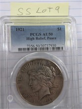 1921 PEACE SILVER DOLLAR New U.S. Currency Coins / Currency auction results