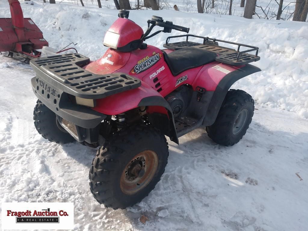 02 Polaris Sportsman 500 Ho 4x4 Runs And Drive Fragodt Auction And Real Estate