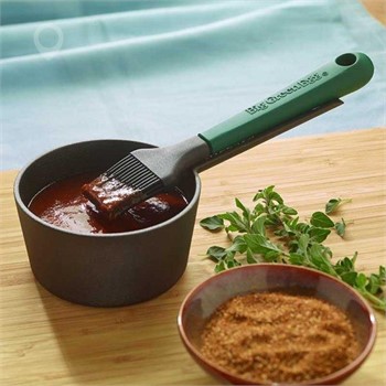 BIG GREEN EGG CAST IRON SAUCE POT WITH BASTING BRUSH New Kitchen / Housewares Personal Property / Household items for sale