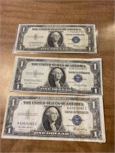 1935 1935 E BLUE SEAL SILVER CERTIFICATE Used Dollars U.S. Coins Coins / Currency auction results