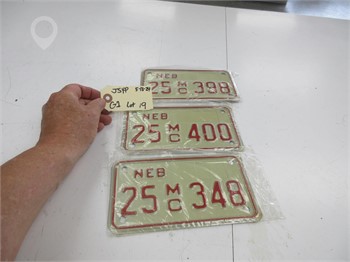 LICENSE PLATES THREE MOTORCYCLEL PLATES Used Automobilia Collectibles upcoming auctions