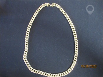 10K YELLOW GOLD HOLLOW CURB CHAIN Used Necklaces / Pendants Fine Jewellery auction results