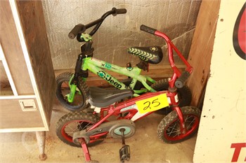 (2) SM. CHILDREN'S BICYCLES W/TRAINING WHEELS Used Bicycles Collectibles auction results