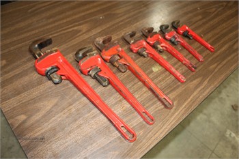 CUSTOM MADE PIPE WRENCHES QTY7 Used Other Tools Tools/Hand held items auction results