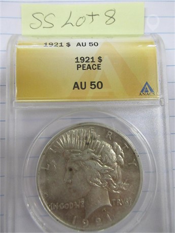 1921 PEACE SILVER DOLLAR New U.S. Currency Coins / Currency auction results
