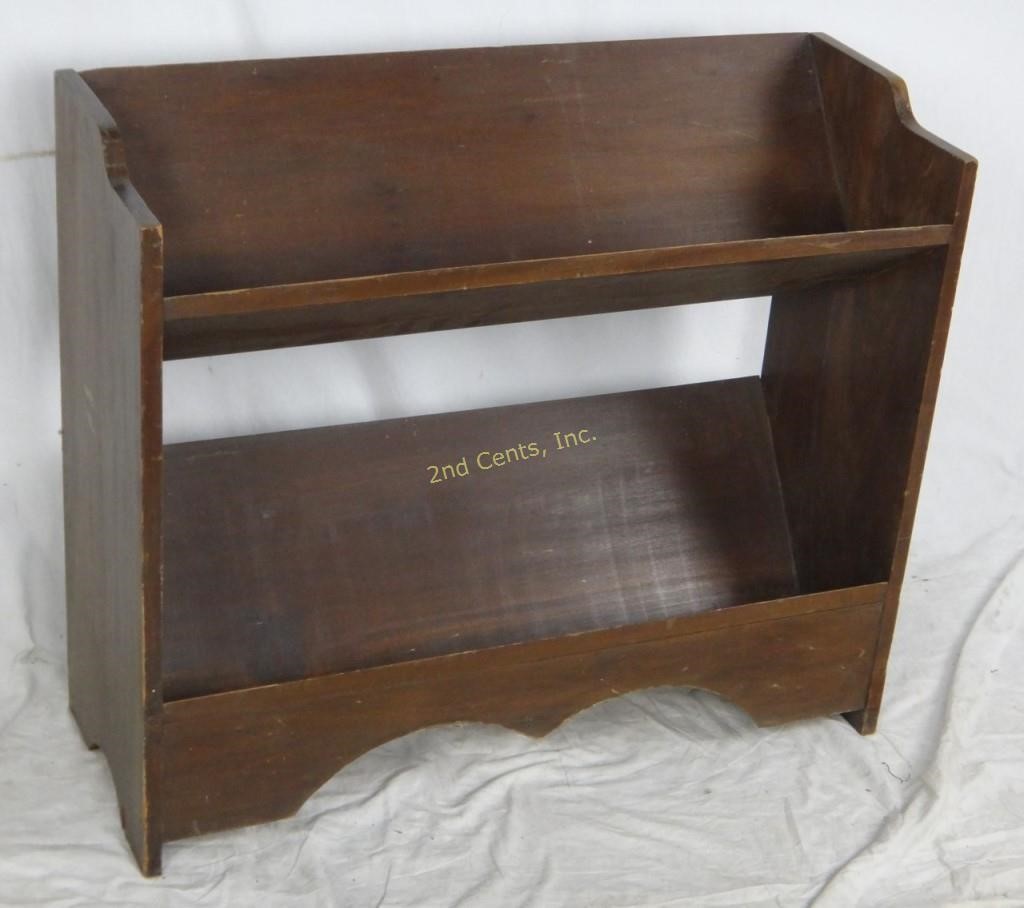 Solid Wood 2 Tier Bookshelf 2nd Cents Inc