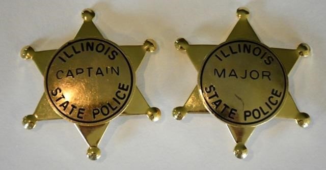 Pair Of Illinois State Police Badges Kraft Auction Service