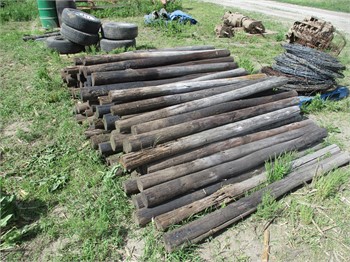 WOOD POSTS LARGE PILE ASSORTED Used Fencing Building Supplies auction results