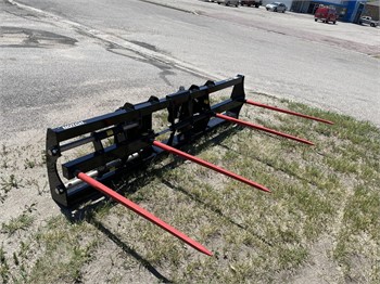 Notch ADJUSTABLE TWO BALE SPEAR For Skid Steer quick con Bale