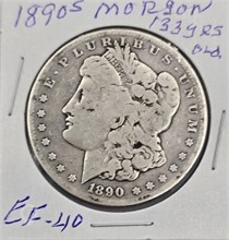 1890 S MORGAN SILVER DOLLAR; EF-40 Used Dollars U.S. Coins Coins / Currency upcoming auctions