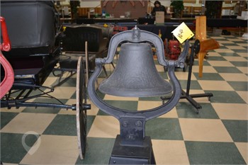 #2 CAST IRON BELL; 15" WITH CRADLE ON ROLLER STAND Used Other auction results