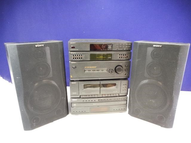 Sony Lbt D150 Hi Fi Stereo System With Bookshelf Ll Auctions Llc
