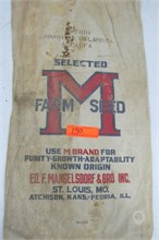 "M" FARM SEED SACK Used Other Antiques auction results