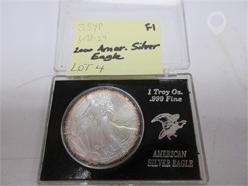 AMERICAN SILVER EAGLE 1 TROY OZ. 999 FINE COIN New U.S. Currency Coins / Currency upcoming auctions