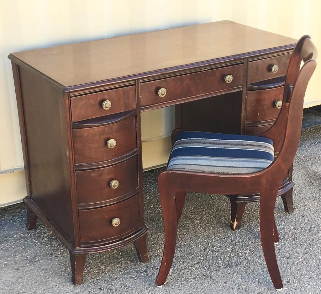 Vintage Duncan Phyfe Style Desk Chair 345 Auction