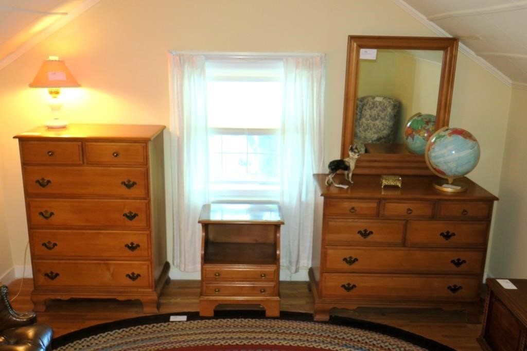 Sumter 3 Piece Maple Bedroom Set 42 Dresser With Hessney