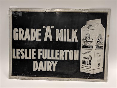 Vintage Leslie Fullerton Dairy Milk Sign Other Items For