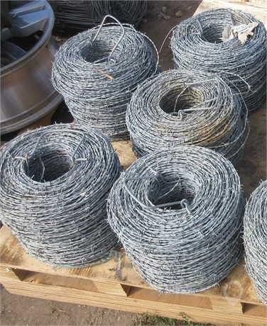 BARBED WIRE 5 NEW ROLLS Used Fencing Building Supplies auction results