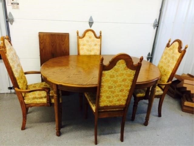 Oak Burlington House Dining Table W 4 Chairs 2 Lvs Live And