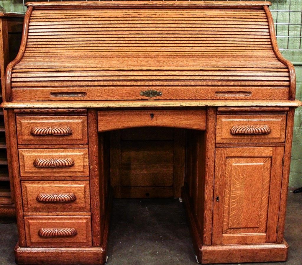 Furniture Rand Leopold Roll Top Secretary Desk Live And Online