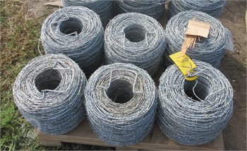 BARBED WIRE 6 NEW ROLLS Used Fencing Building Supplies auction results