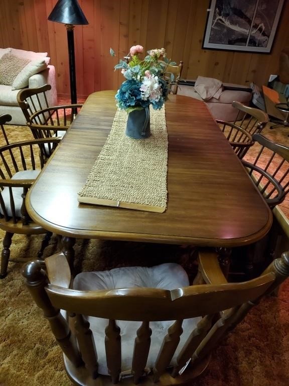 Pennsylvania House Dining Table W 6 Chairs Baer Auctioneers