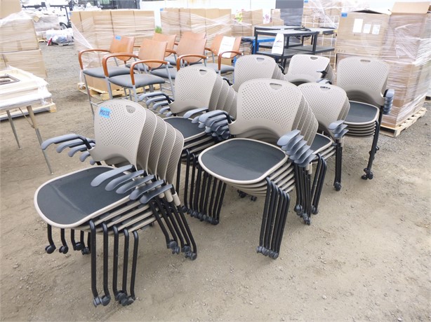 (38) PLASTIC OFFICE CHAIRS Used Chairs / Stools Furniture auction results