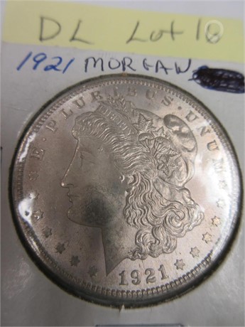 1921  SILVER DOLLAR MORGAN Used U.S. Currency Coins / Currency auction results