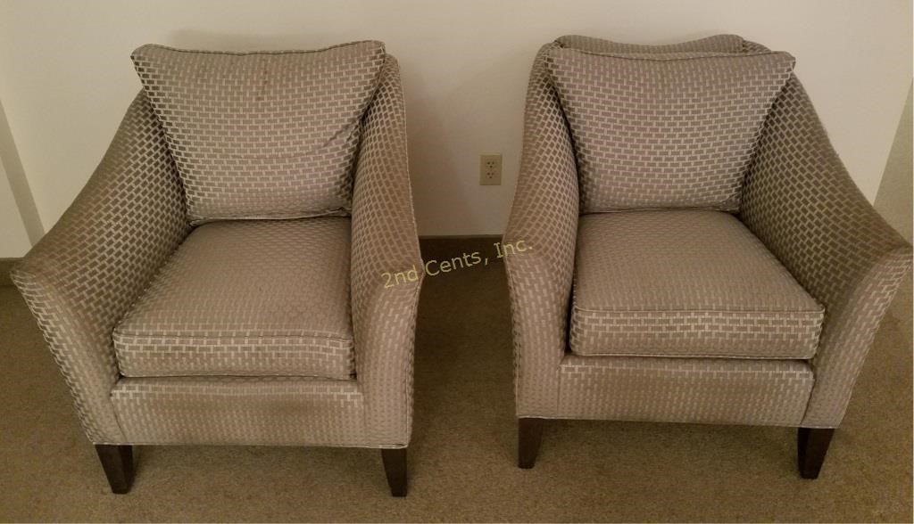Pair Of Ethan Allen Padded Chairs 2nd Cents Inc