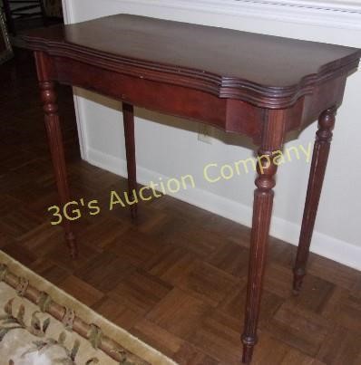 Antique Flip Top Card Table 3g S Auction Company