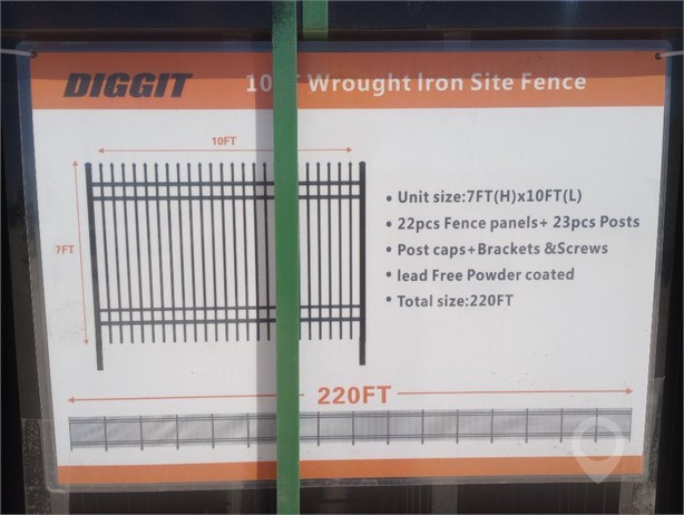 (22) PCS OF UNUSED DIGGIT 10FT WROUGHT IRON SITE F Used Lawn / Garden Personal Property / Household items auction results