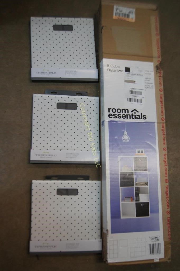 Room Essentials 8 Cube Organizer Bins Bid Kato