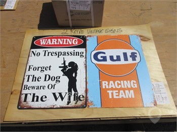 RETRO VINTAGE SIGN Used Signs Collectibles upcoming auctions