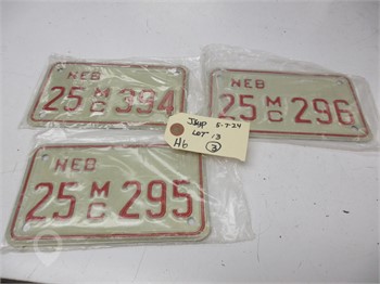 LICENSE PLATES 3 SETS MC 25 CO NE PLATES Used Automobilia Collectibles upcoming auctions