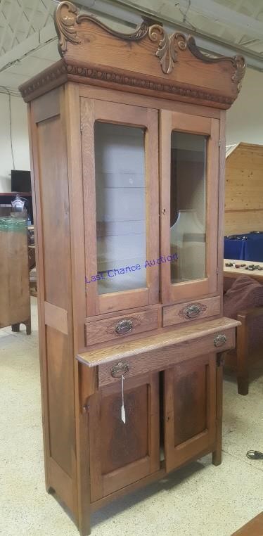 Antique Tall Kitchen Cupboard Cabinet Last Chance Auction