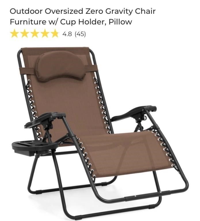Oversized Zero Gravity Chair W Cup Holder Richard S Auction Service