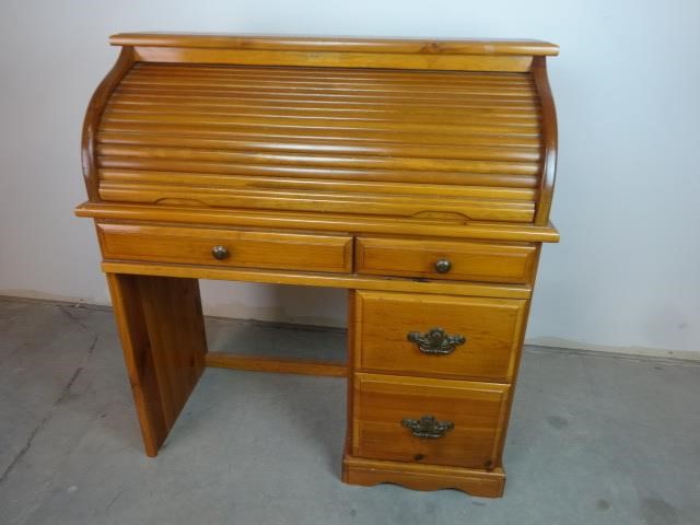 Early American Pine Rolltop Desk Ll Auctions Llc