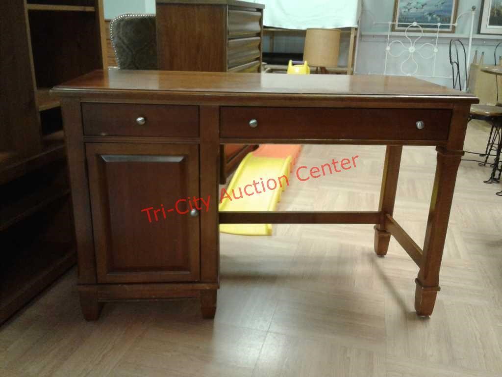 Thomasville Solid Wood Desk Hall Sofa Table Tv Tri City Auction